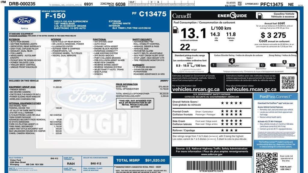 2023 Ford F-150 Tremor