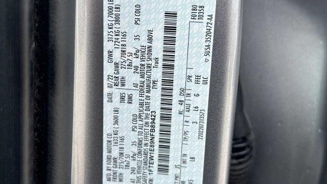 2022 Ford F-150 Tremor