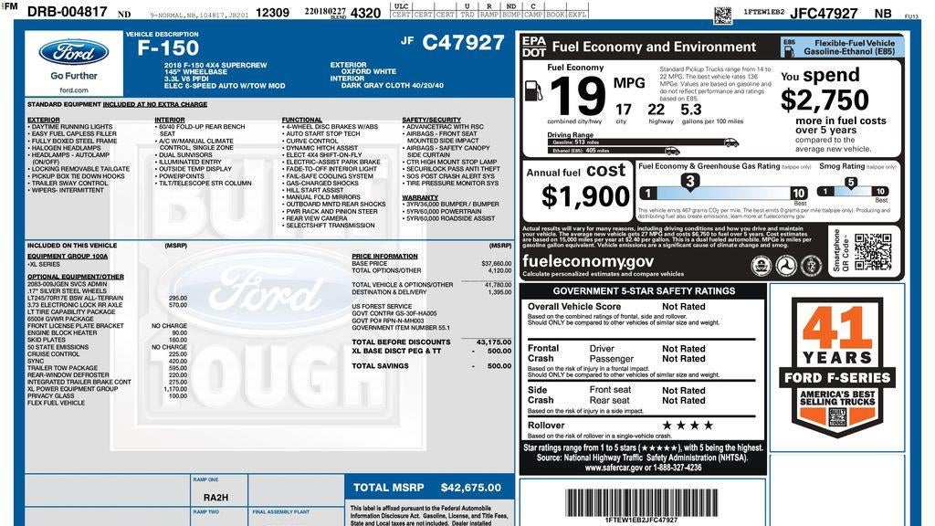 2018 Ford F-150 XL