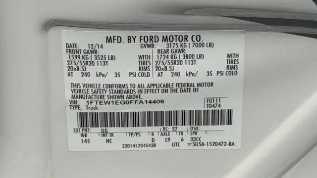2015 Ford F-150 Platinum