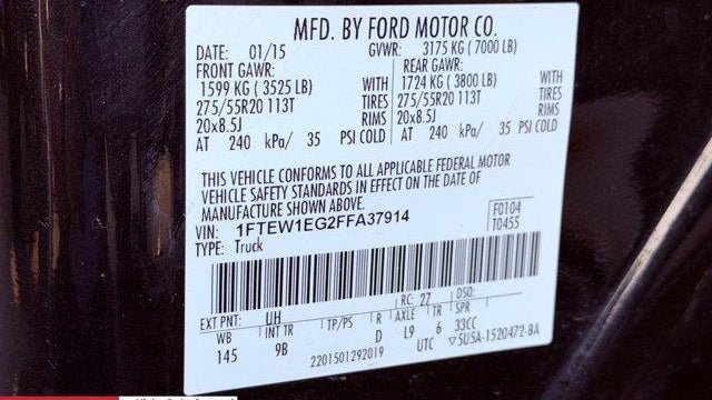 2015 Ford F-150 Platinum