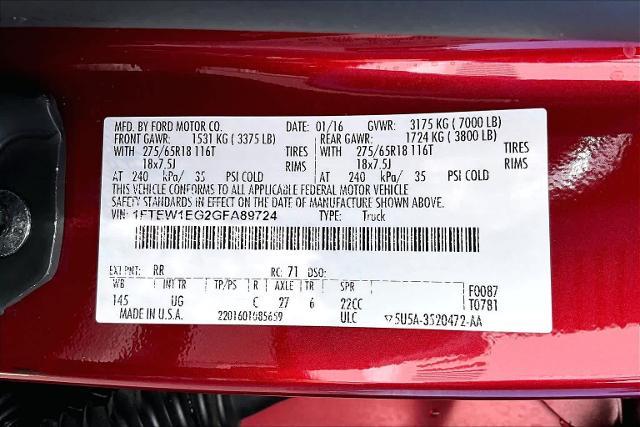 2016 Ford F-150 - $21,740