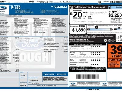 2017 Ford F-150 4X4 Lariat 4DR Supercrew 5.5 FT. SB