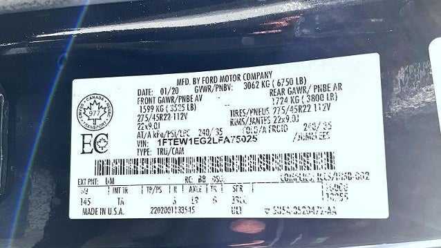 2020 Ford F-150 Limited