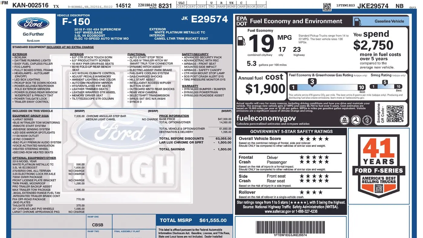 Preowned 2018 Ford F-150 King Ranch for Sale