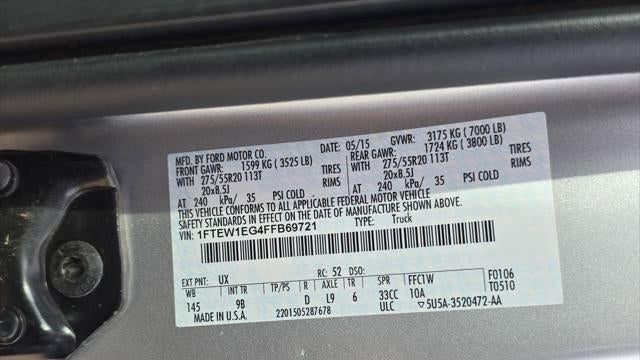 2015 Ford F-150 Platinum
