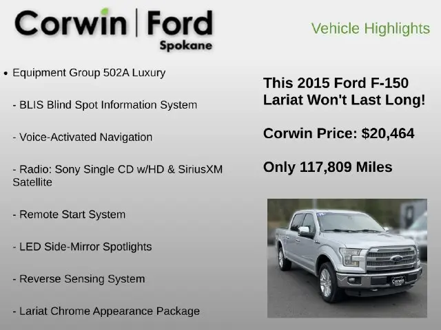 2015 Ford F-150 - $20,464