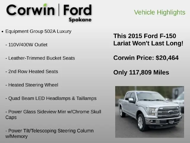 2015 Ford F-150 - $20,464