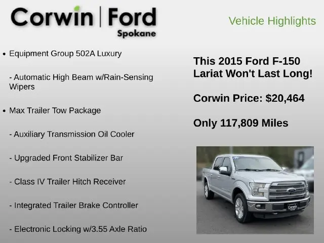 2015 Ford F-150 - $20,464