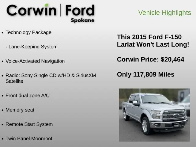 2015 Ford F-150 - $20,464