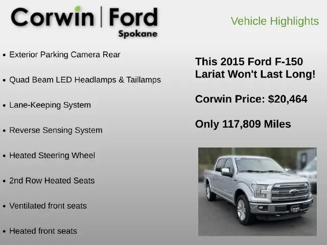 2015 Ford F-150 - $20,464