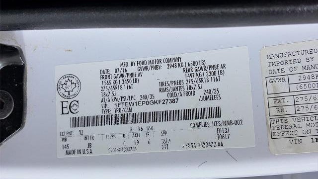 2016 Ford F-150 Lariat