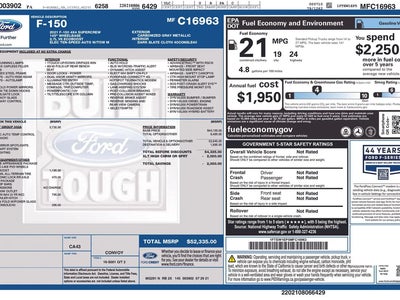 2021 Ford F-150 4X4 XLT 4DR Supercrew 5.5 FT. SB