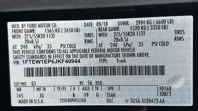 2018 Ford F-150 Lariat