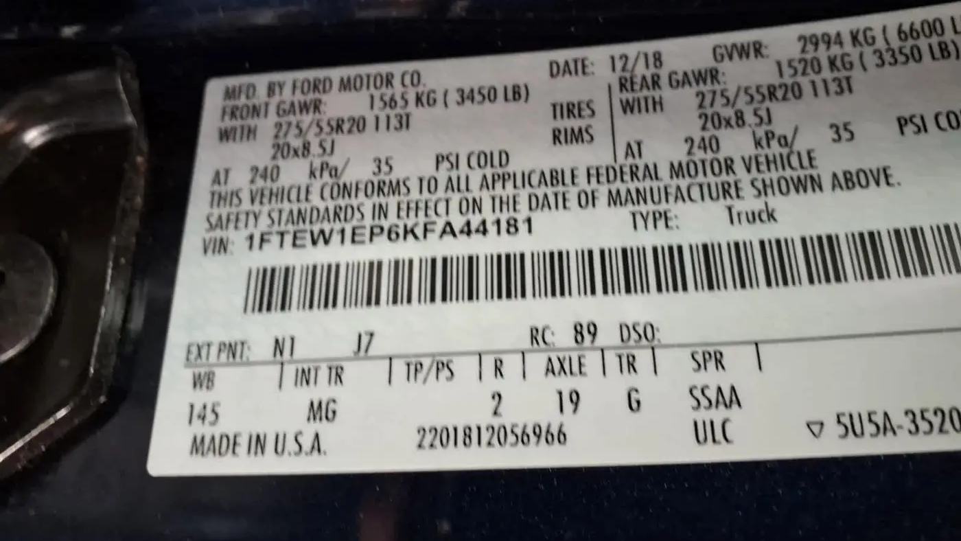 2019 Ford F-150 XL