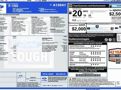 2020 Ford F-150 4X4 XLT 4DR Supercrew 5.5 FT. SB