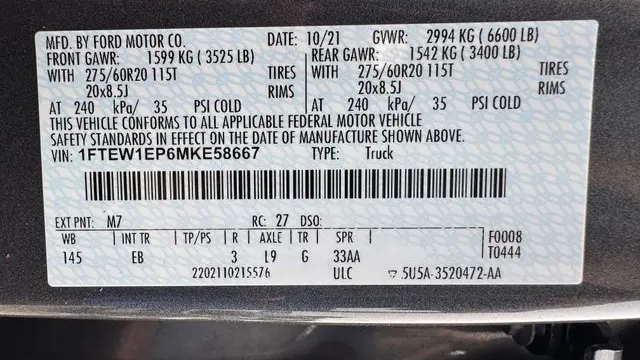 2021 Ford F-150 Lariat