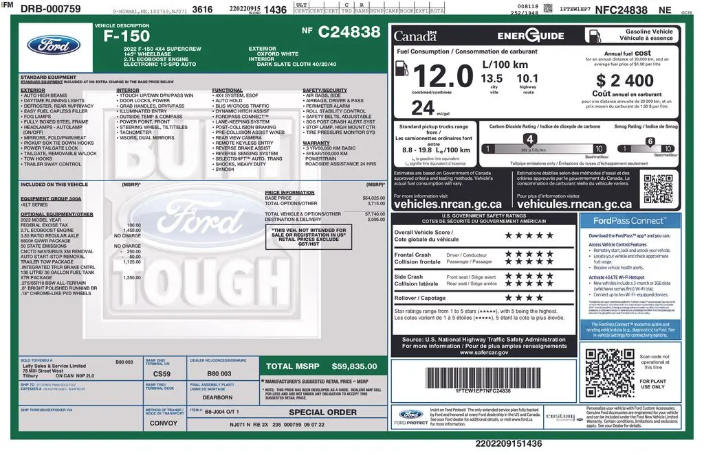 2022 Ford F-150 - $33,500