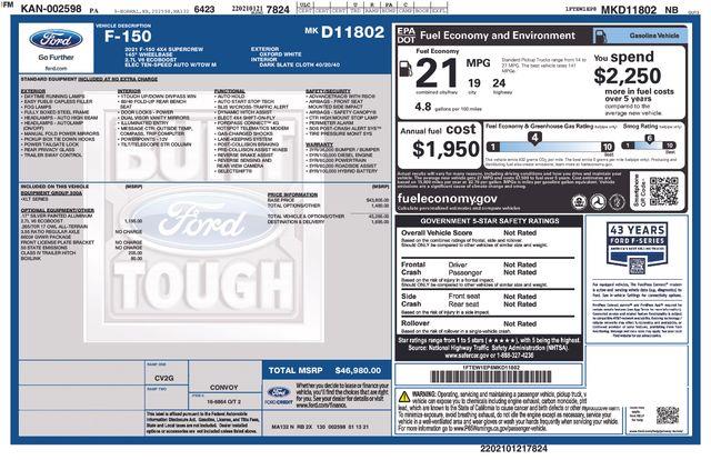 2021 Ford F-150 - $29,500