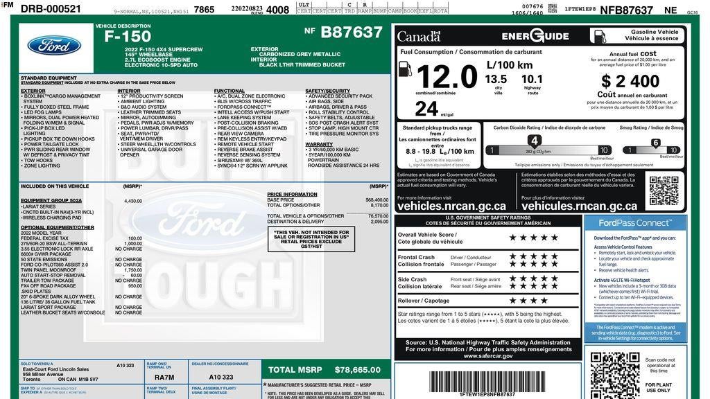 2022 Ford F-150 Lariat