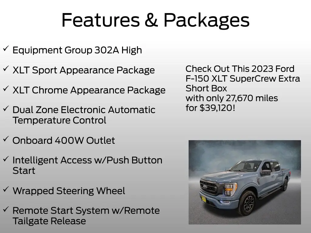 2023 Ford F-150 - $39,120