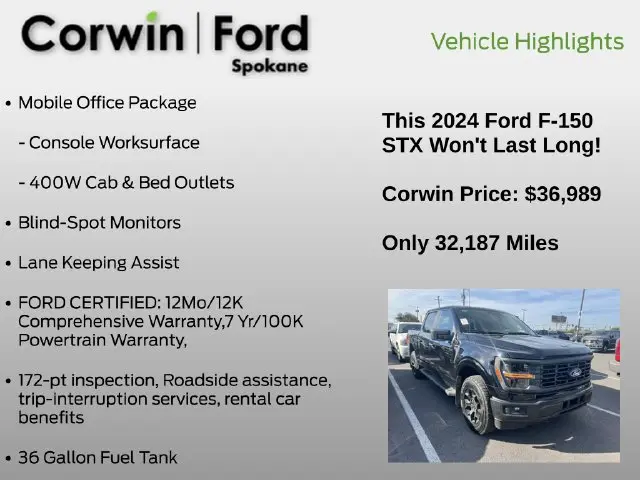 2024 Ford F-150 - $36,989