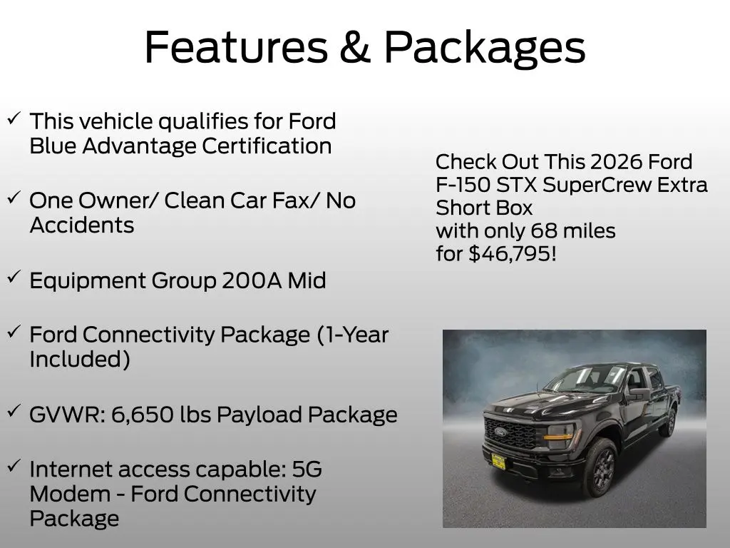2026 Ford F-150 - $46,795