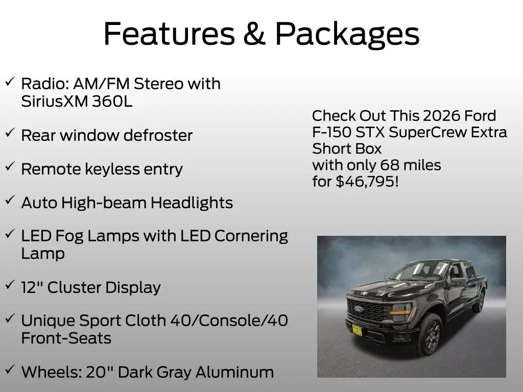 2026 Ford F-150 - $46,795