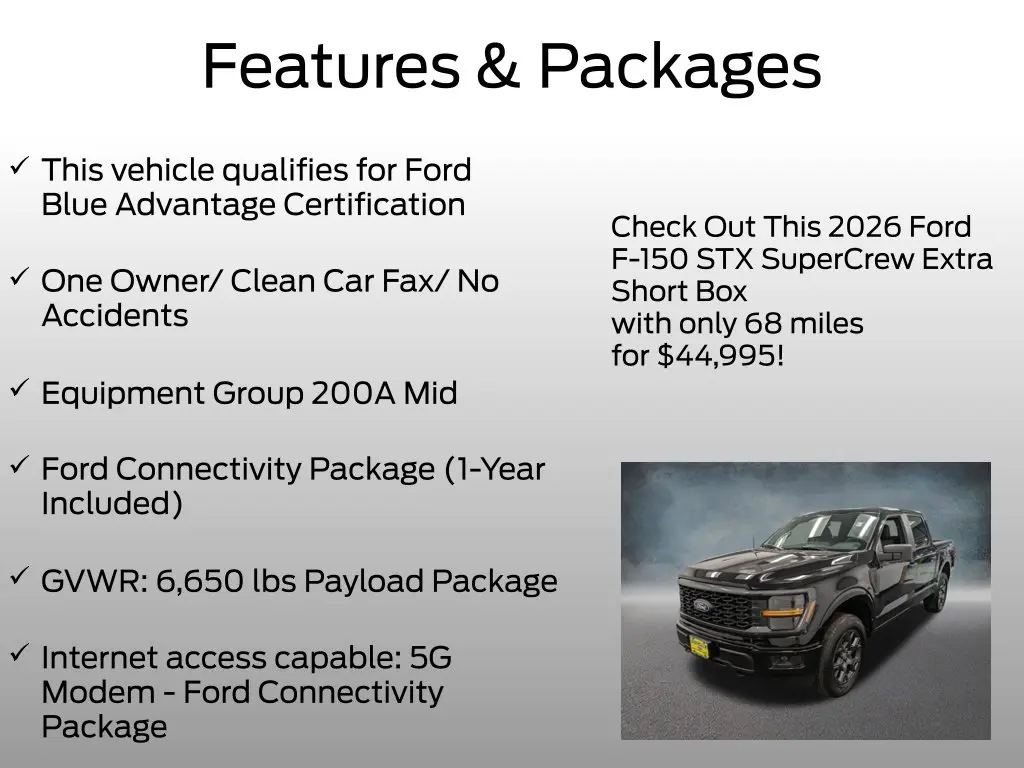 2026 Ford F-150 - $44,995