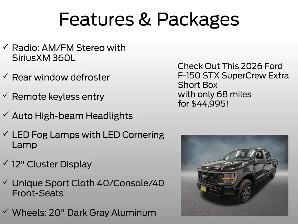 2026 Ford F-150 - $44,995