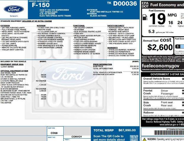 2026 Ford F-150 - $56,227
