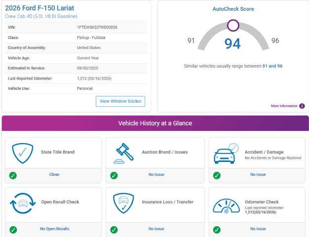 2026 Ford F-150 - $56,227
