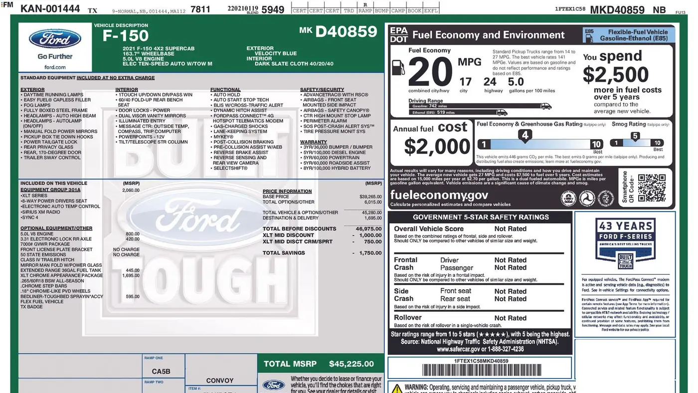2021 Ford F-150 Lariat
