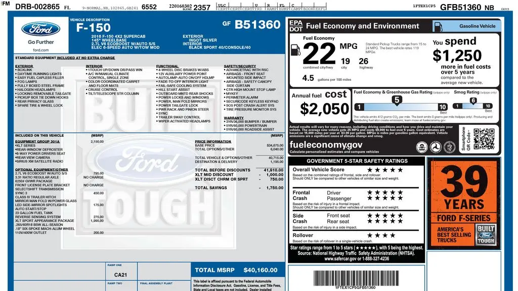 2016 Ford F-150 XLT