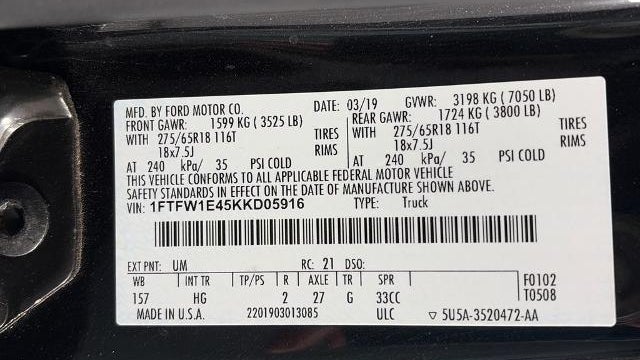 2019 Ford F-150 XL