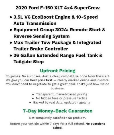 2020 Ford F-150 4X4 XL 4DR Supercrew 6.5 FT. SB