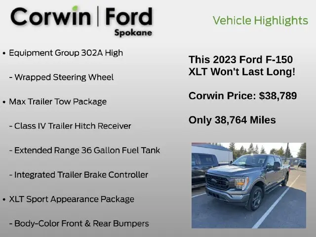 2023 Ford F-150 - $38,789