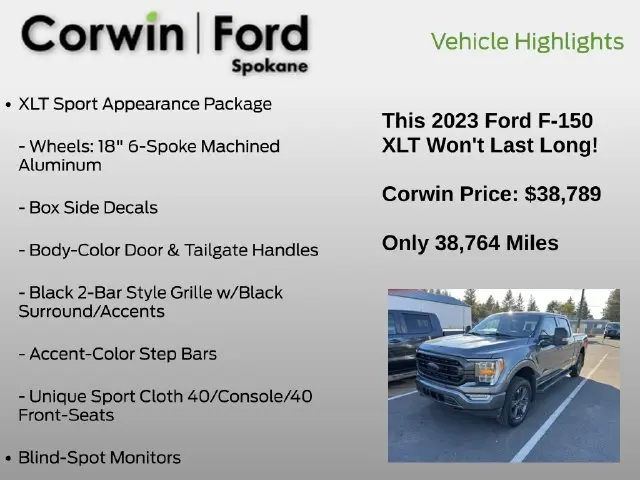 2023 Ford F-150 - $38,789