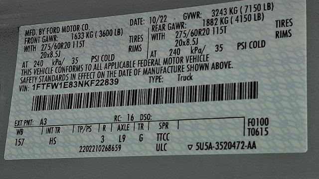 2022 Ford F-150 Platinum
