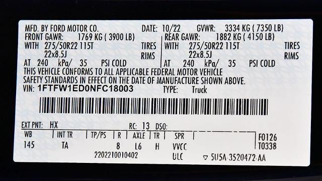 2022 Ford F-150 Platinum