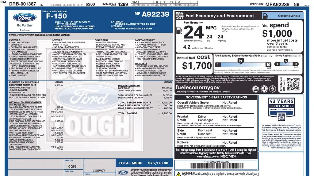 2021 Ford F-150 XL