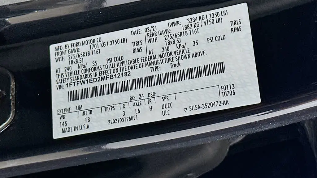 2021 Ford F-150 Platinum