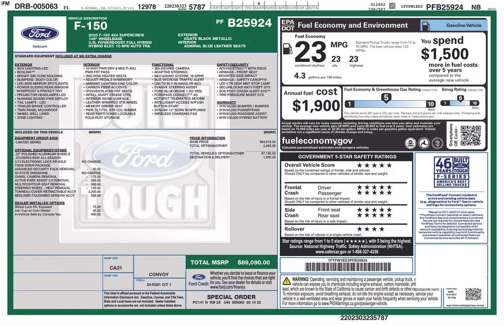 2023 Ford F-150 - $50,900