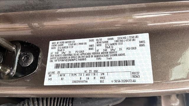 2022 Ford F-150 Platinum