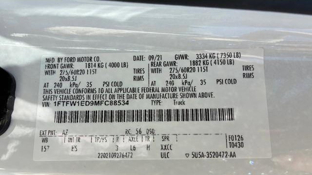2021 Ford F-150 XL