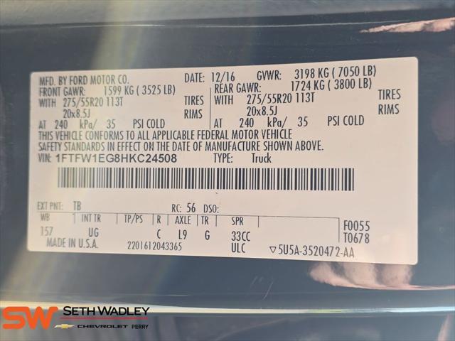 2017 Ford F-150 - $9,750