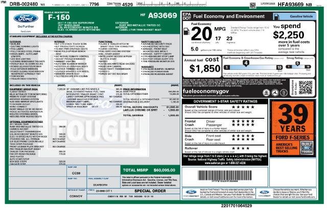 2017 Ford F-150 - $16,707