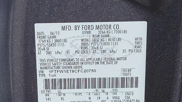 2012 Ford F-150 FX4