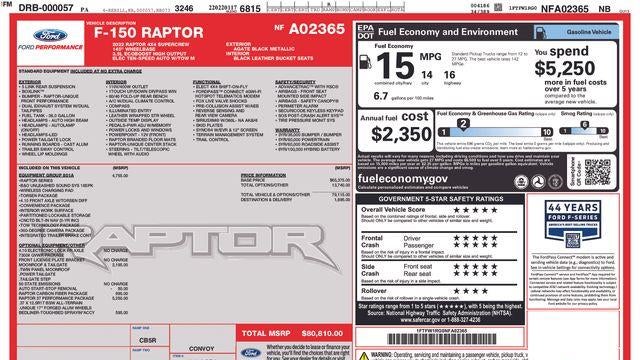 2022 Ford F-150 Raptor