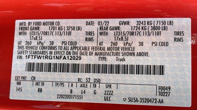 2022 Ford F-150 Raptor